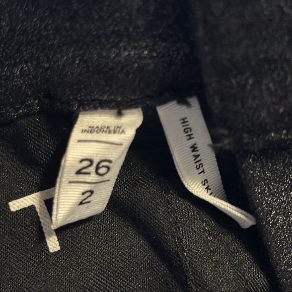 LOFT Shimmer high rise skinny jeans in black Sz 26 / 2 - Picture 9 of 10